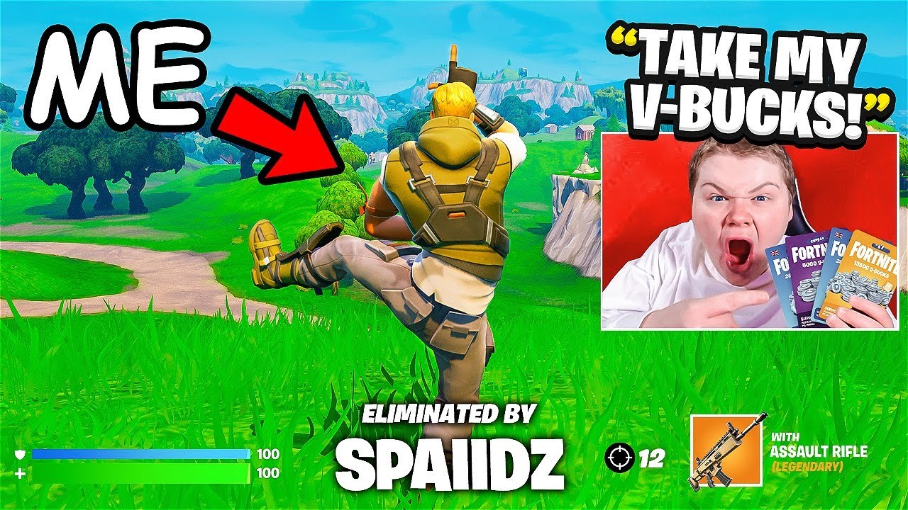 I Stream Sniped Until He Gave Me VBucks!