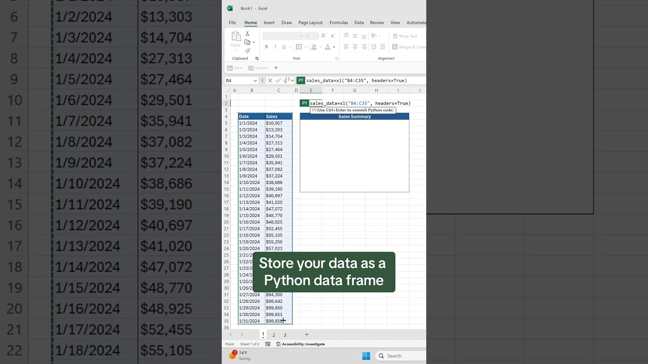 Как визуализировать данные с помощью Python в Excel. 🤯 #excel #python #tutorial