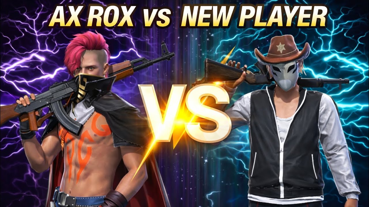 AX ROX VS NEW PLAYER 😱 | 1v1 Challenge | Pro vs Noob Gameplay | Free Fire 