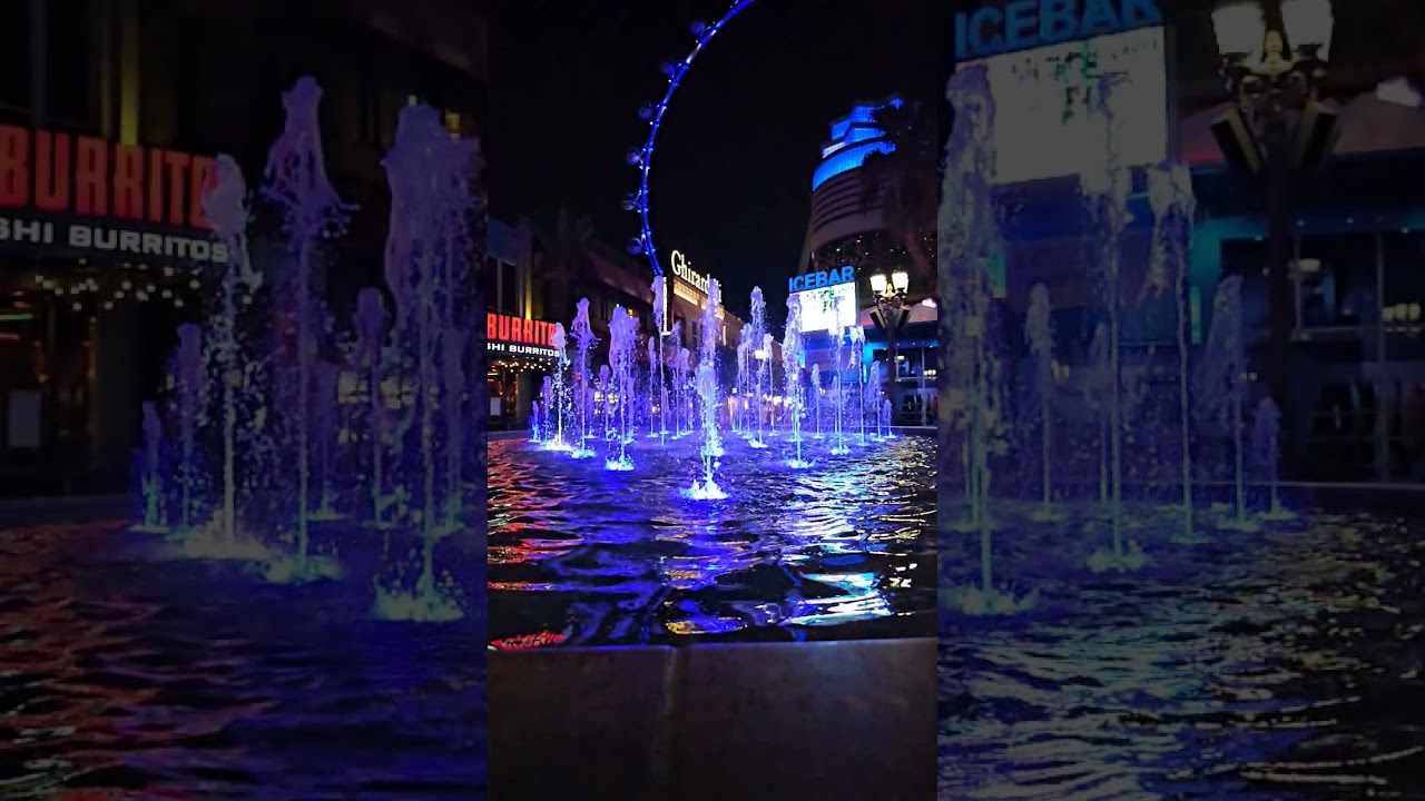 Fountain in the Linq Promenade...Slow-Mo #thelinq #thelinqpromenade