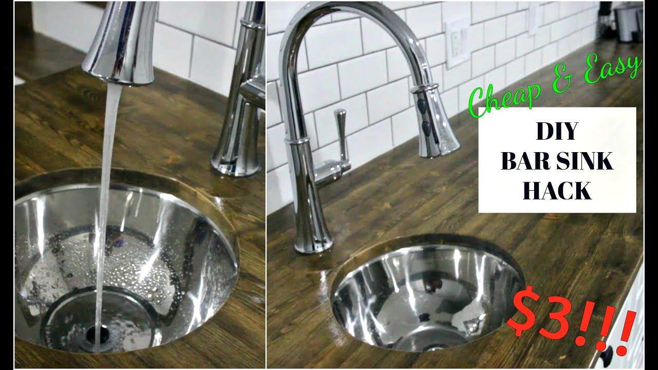 DIY CHEAP BAR SINK HACK | SAVE $$$