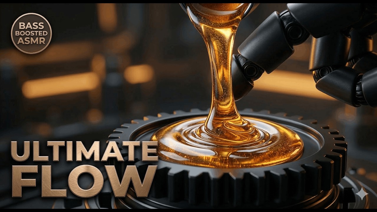 1 HOUR Titanium Honey ASMR 🍯 Metallic Pour & Mechanical Gear | 4K Hyper-Viscous Loop
