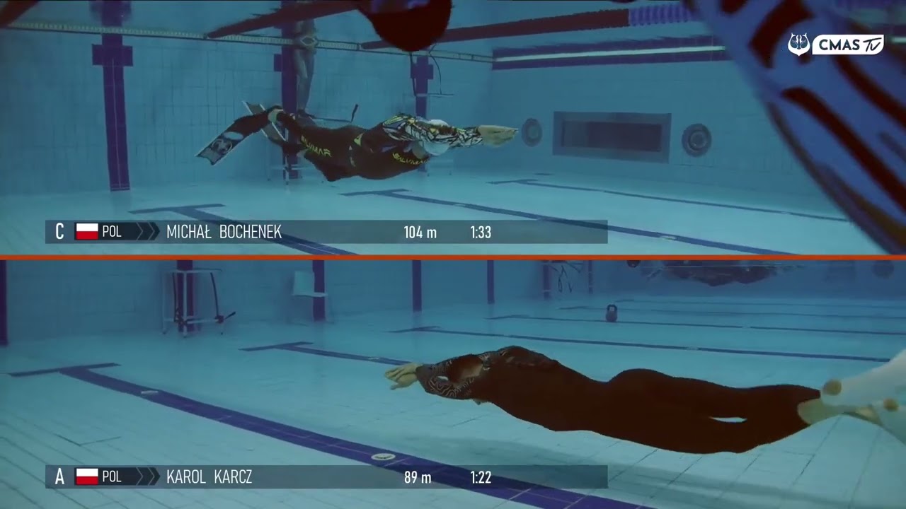 Michał Bochenek BiFins DAY2 - 14th World Championship Freediving Indoor 2024