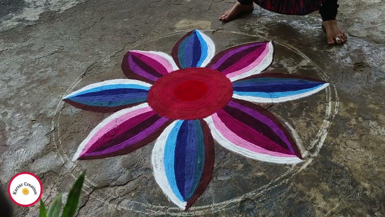 அழகான 3d kolam 🌼 easy kolam 🌼#kolam#cooking#3dkolam#3drangoli#padikolam#simplerangoli#sikkukolam#👍🏻