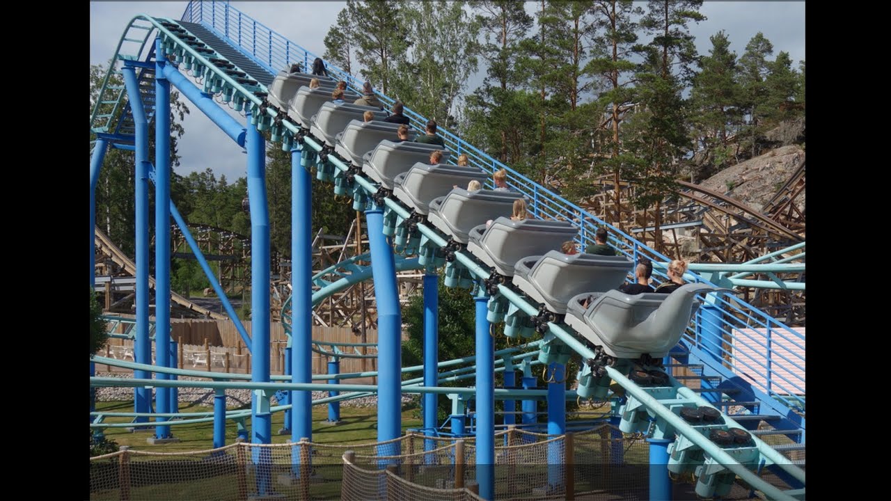Dolphin Express Coaster ride 🐬 in Kolmarden  | Delfin Expressen på Kolmården