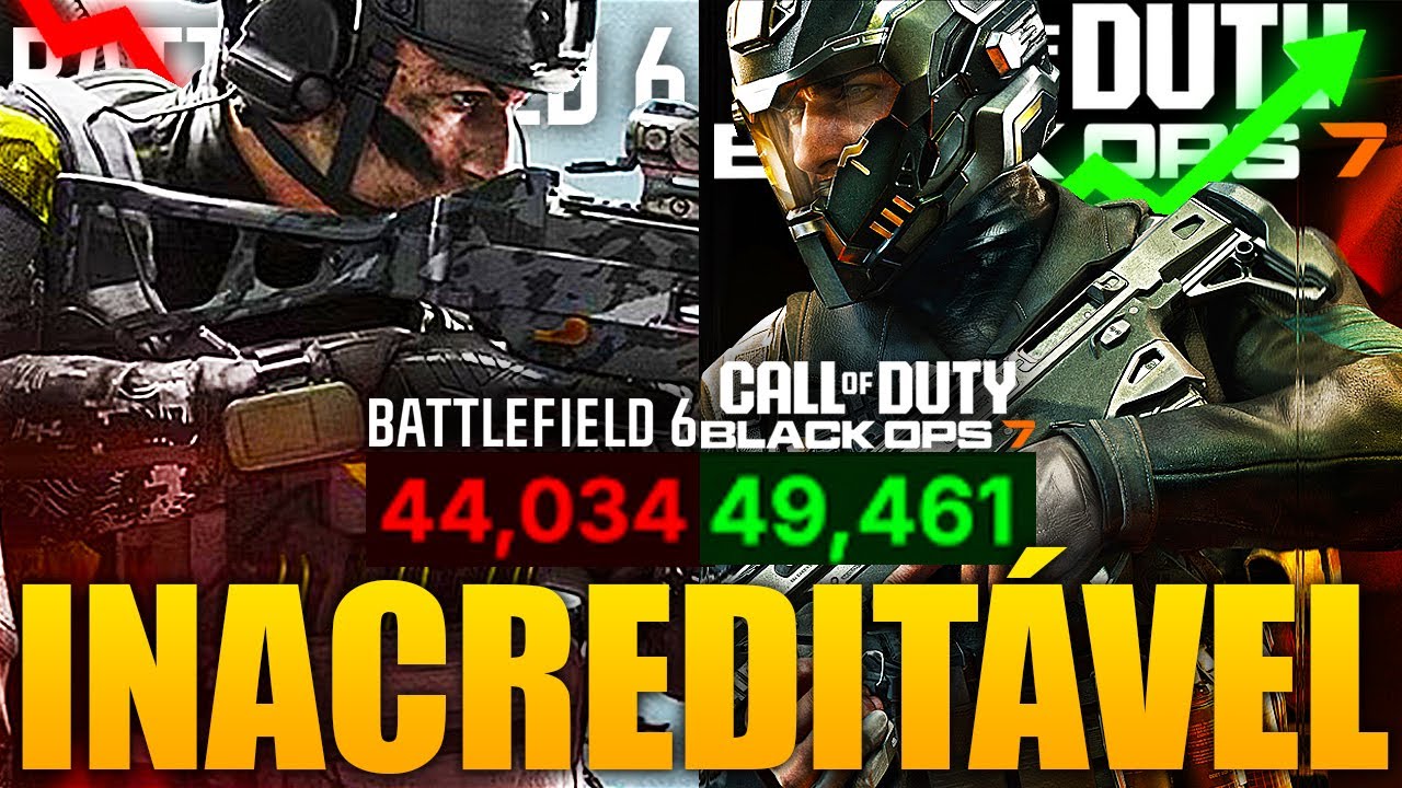 A QUEDA LIVRE DE BATTLEFIELD 6 (Black Ops 7 Ultrapassou BF6 em Jogadores!)