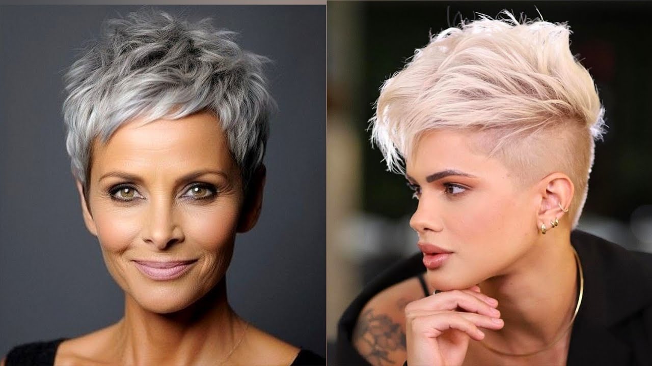 Silver Pixie Haircuts Transformation 2024 | Boy Cut For Girls | Short Pixie Haircut | Undercut Pixie