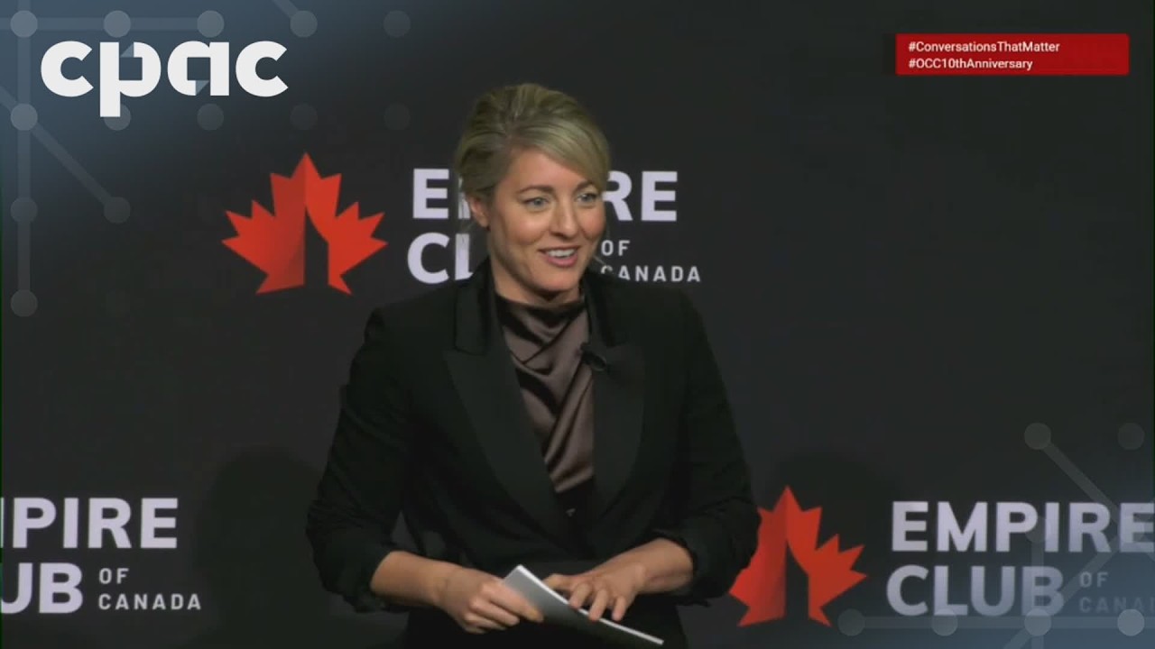Starting soon: Industry Minister Mélanie Joly delivers remarks in Toronto