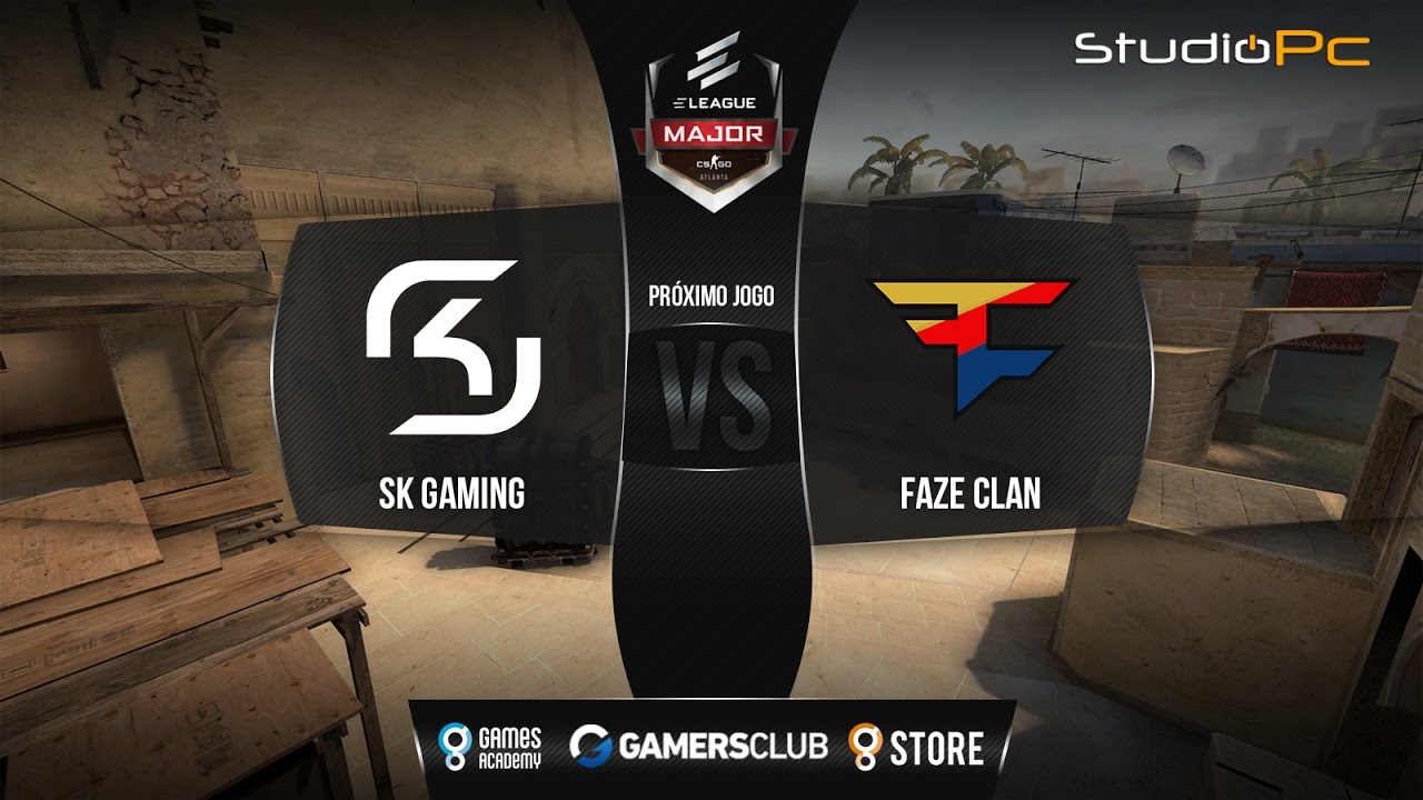 ELEAGUE Major 2017 -  SK Gaming vs. FaZe Clan (Mirage) - Narração PT-BR