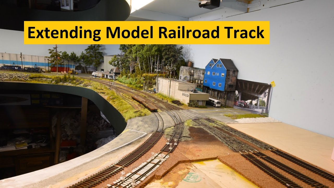 Extending Model Railroad Track & Wiring Turnouts on River Road | Boomer Diorama ~ # 307