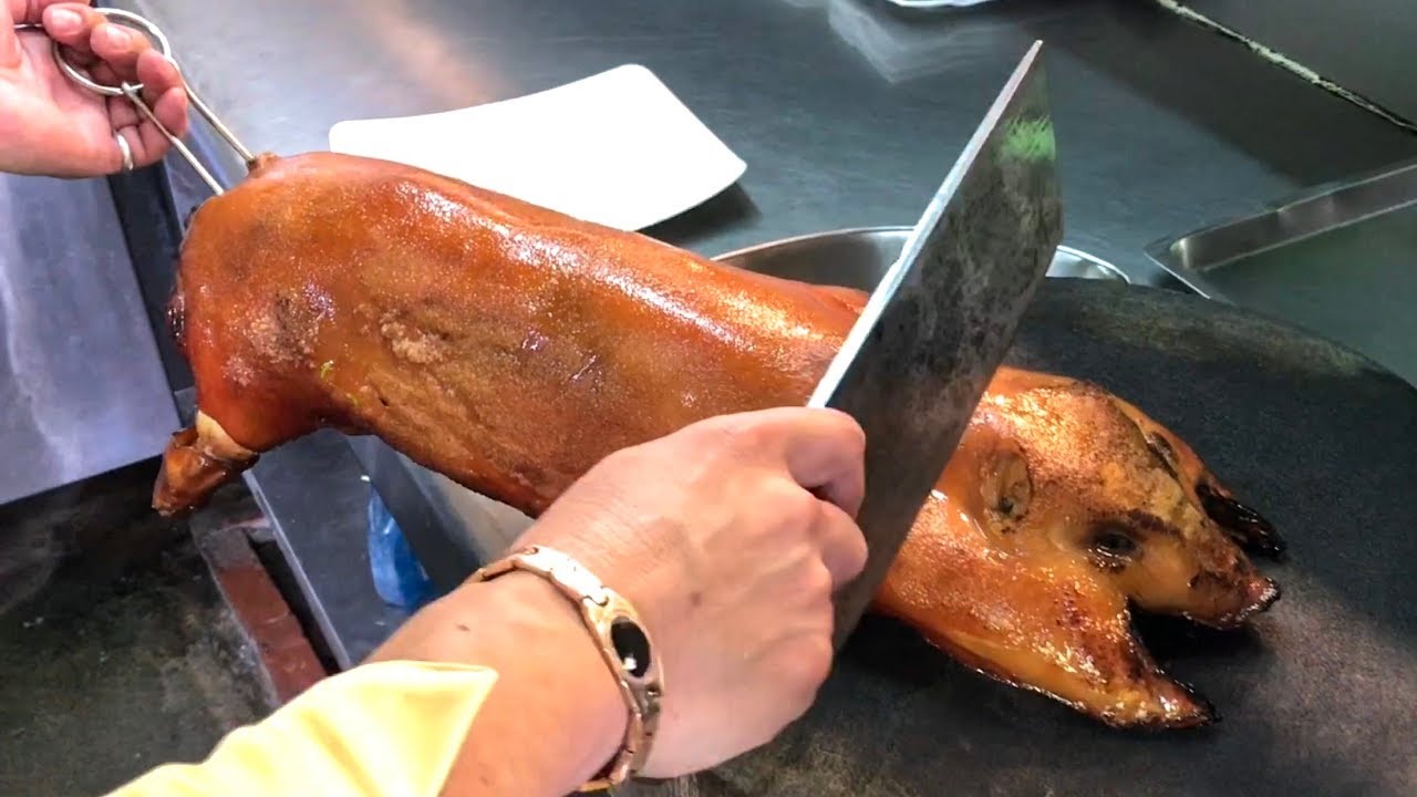 Crispy Roast Pig BBQ & Suckling Pig Cutting - Taiwanese Street Food