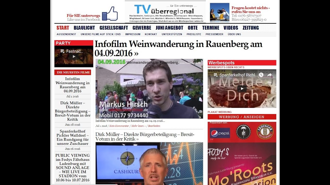 INFOfilm WEINWANDERUNG in RAUENBERG am 04.09.2016