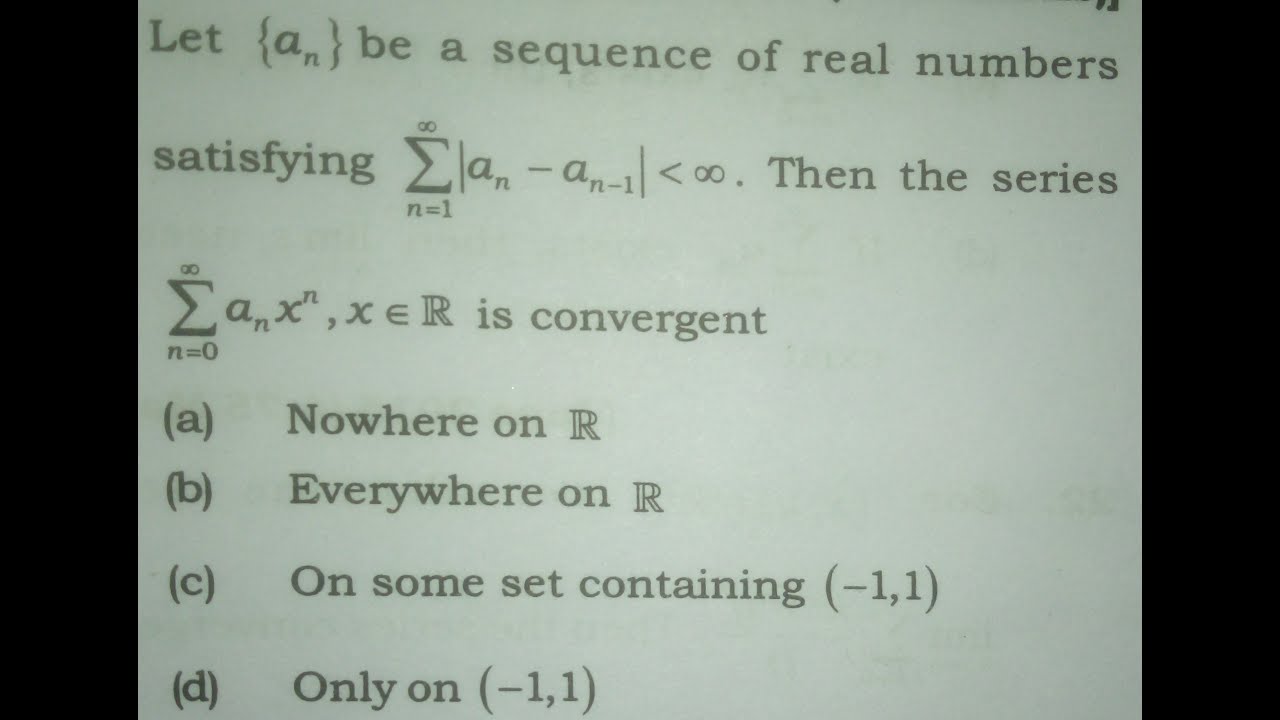 Solved Question of CSIR NET June-2017 || Sequence and Series || Real Analysis.