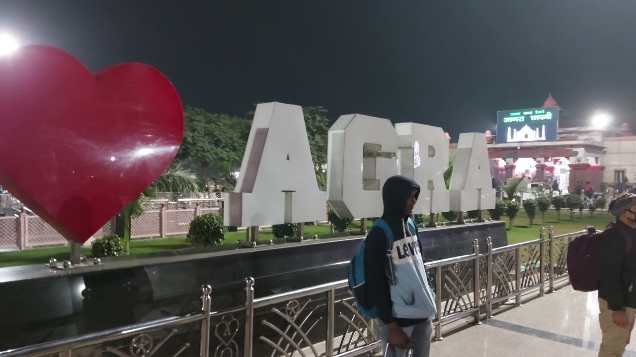 Agra cantt railway station night view|#amazing |#agra