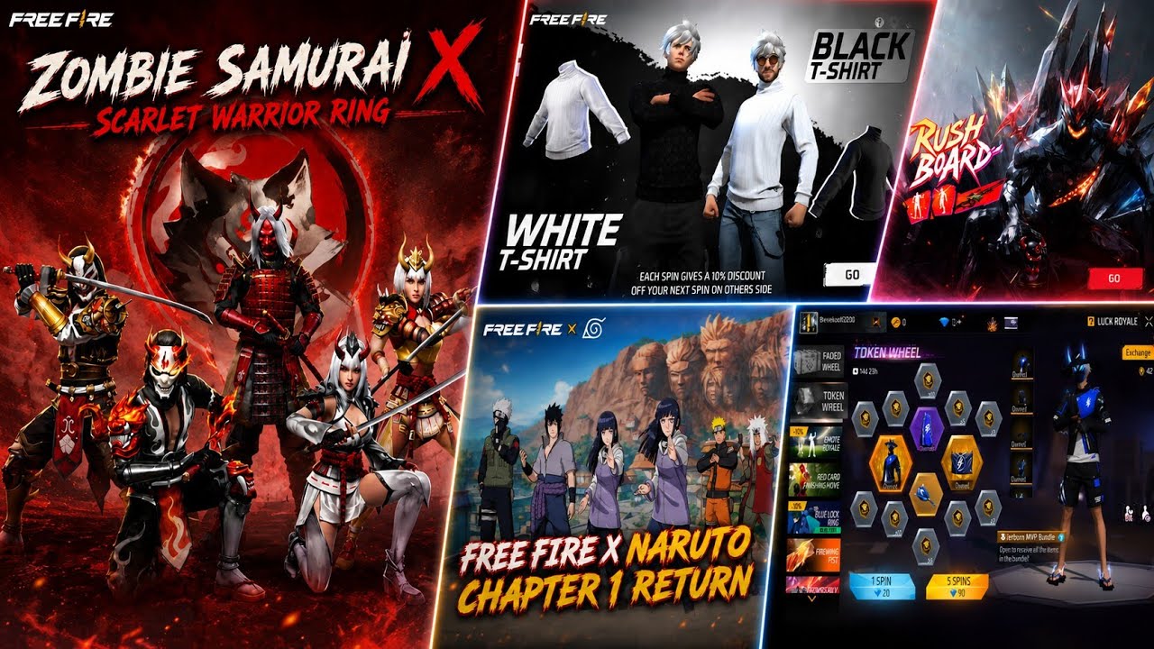 Next Universal Ring Event Free Fire 🔥| Zombie Samurai Bundle Return Confirm Date | Rush Board Event
