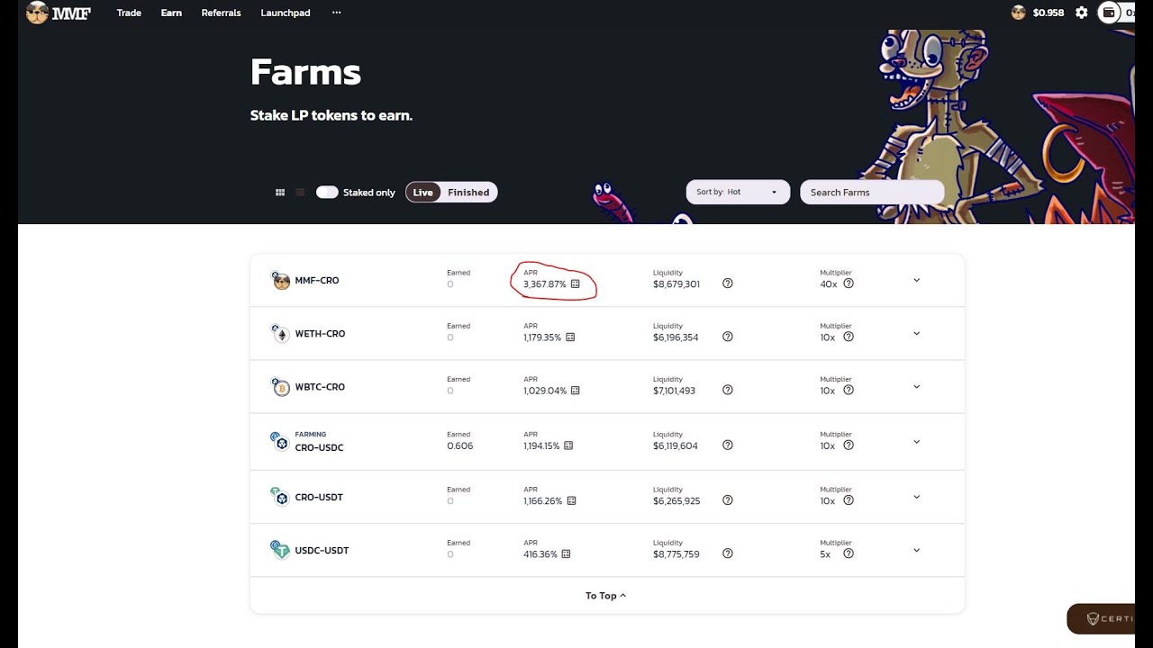 New Token MM Finance The Best Farming Pool In Cronos! 3000% APR!!