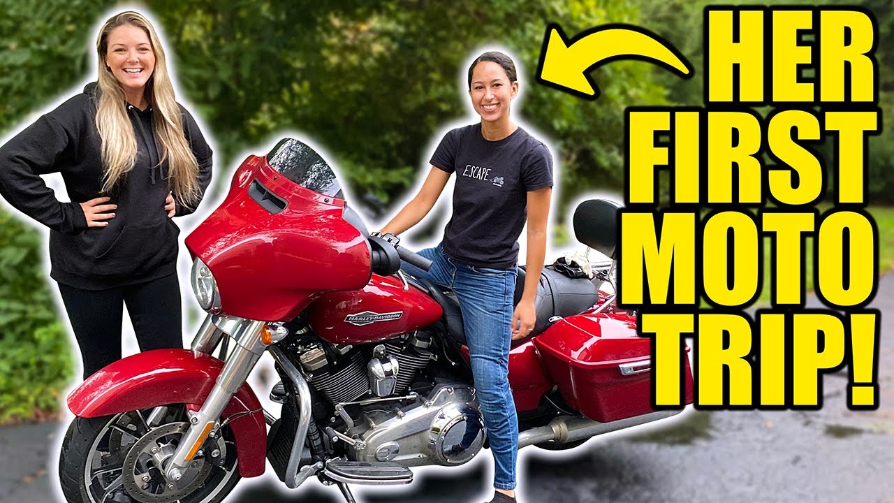 A SHORT girl on a Harley Davidson Motorcycle came to my house! Doodle On A Motorcycle!