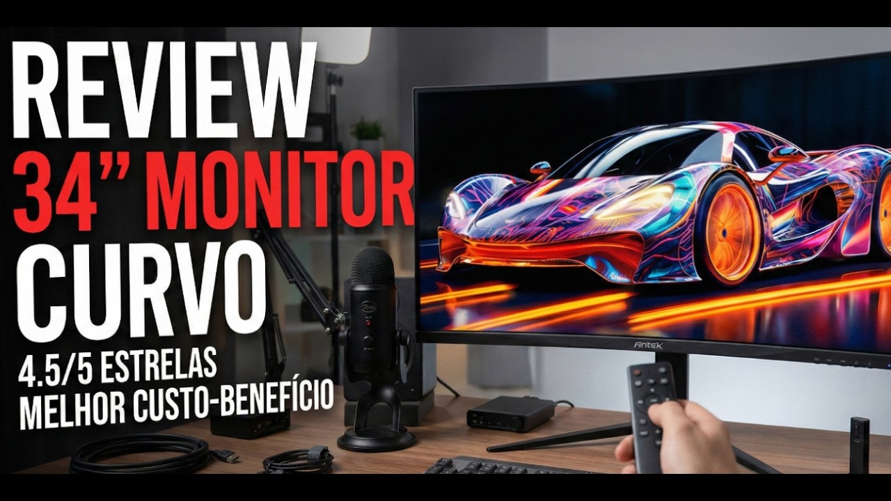 Monitor Curvo 34” 165Hz 1ms: O Upgrade DEFINITIVO para Seu Setup em 2026? 😱🎮