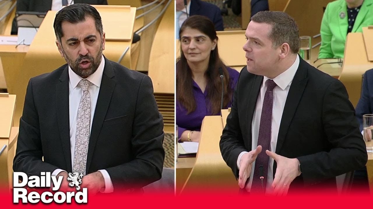 Humza Yousaf describes 'bad faith actors' criticizing hate crime law at FMQs with Douglas Ross