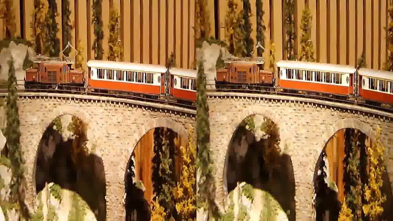 Bahnmuseum Albula Berg&uuml;n Modellbahnanlage 2013/ Albula Railway Museum Model Railway in 3 D