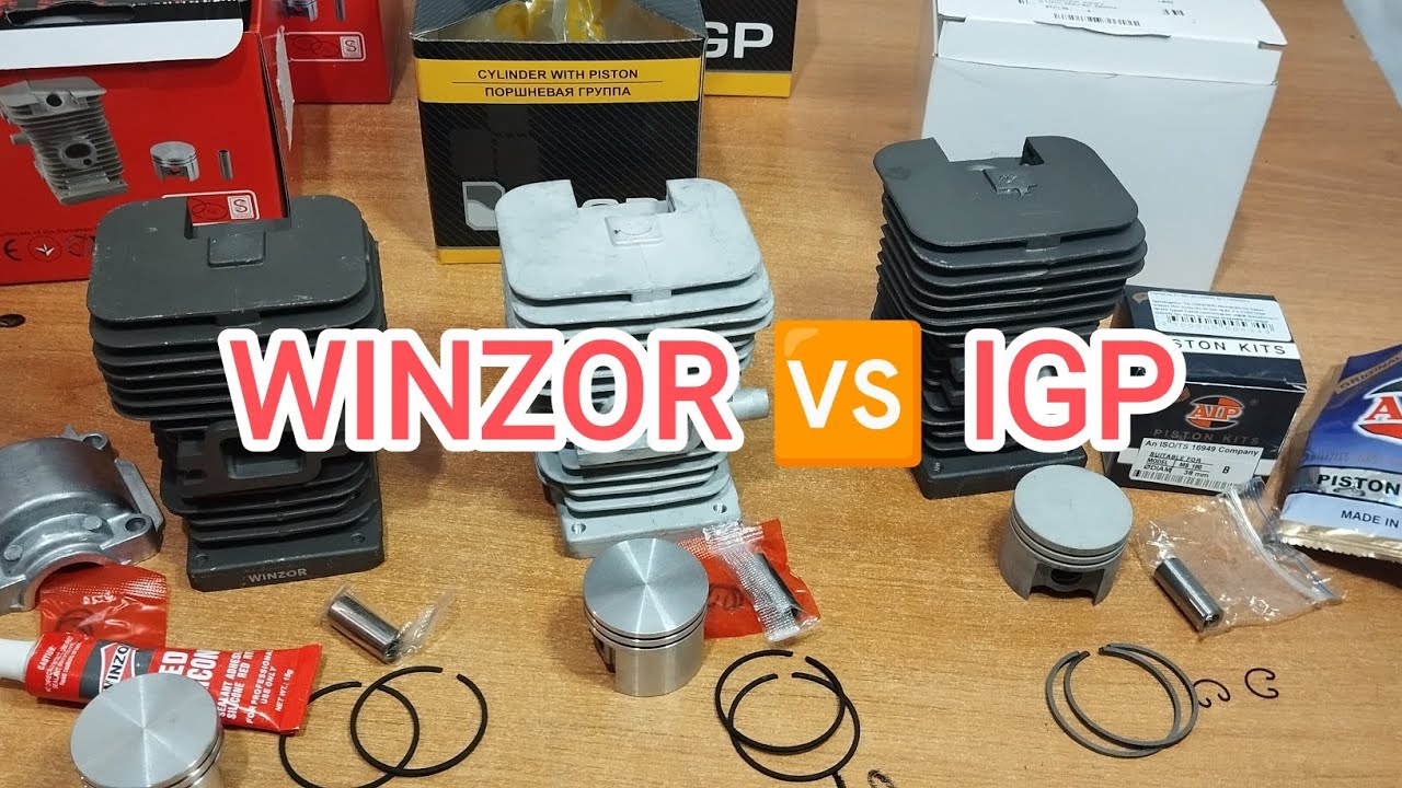 Обзор и сравнение поршневых групп на Stihl MS 180 от компании WINZOR  IGP  ITAL