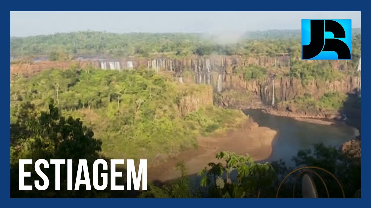 Seca Histórica: volume baixo do Rio Paraná muda paisagem das Cataratas do Iguaçu