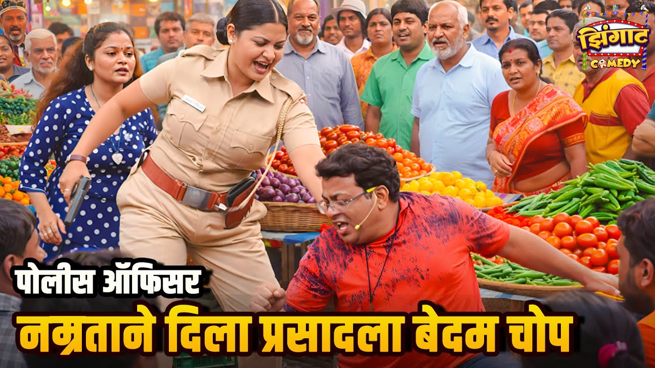 पोलीस ऑफिसर नम्रता ने दिला प्रसादला बेदम चोप | महाराष्ट्राची हास्यजत्रा | Marathi Comedy Show
