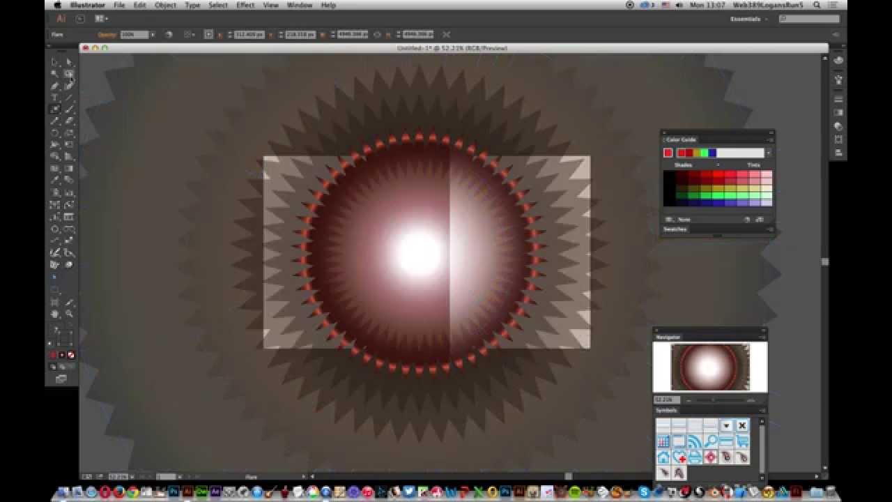 Illustrator flare tool