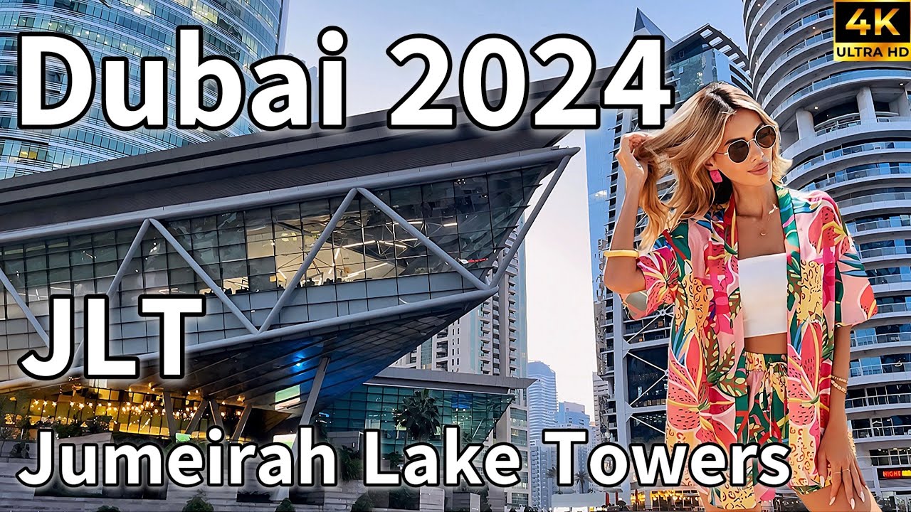 Dubai JLT 🇦🇪 Jumeirah Lake Towers Vibrant Lakeside Promenade [ 4K ] Walking Tour