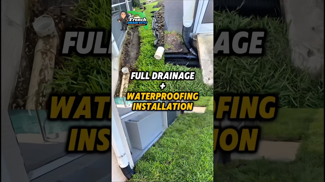 🚿 Port Orange yard fully protected with expert drainage! #satisfying