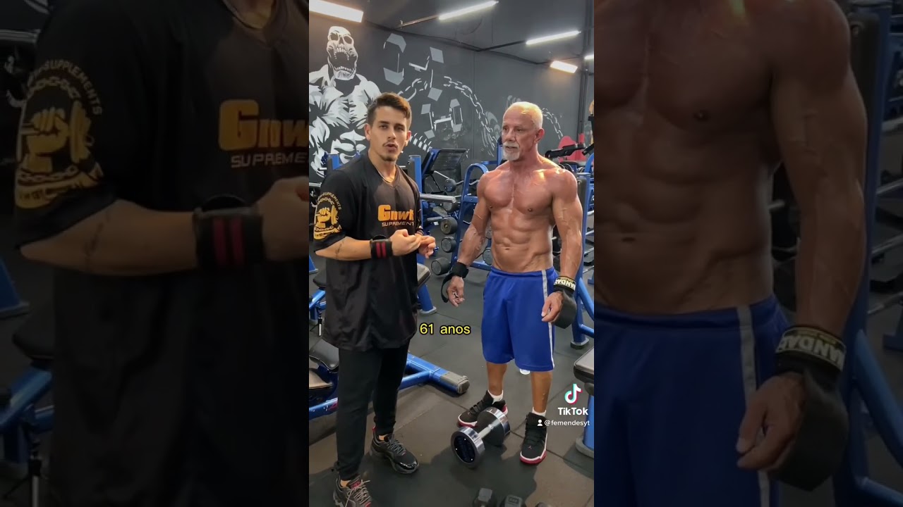 60 ANOS e vc dando desculpa!! #treino #academia #foco