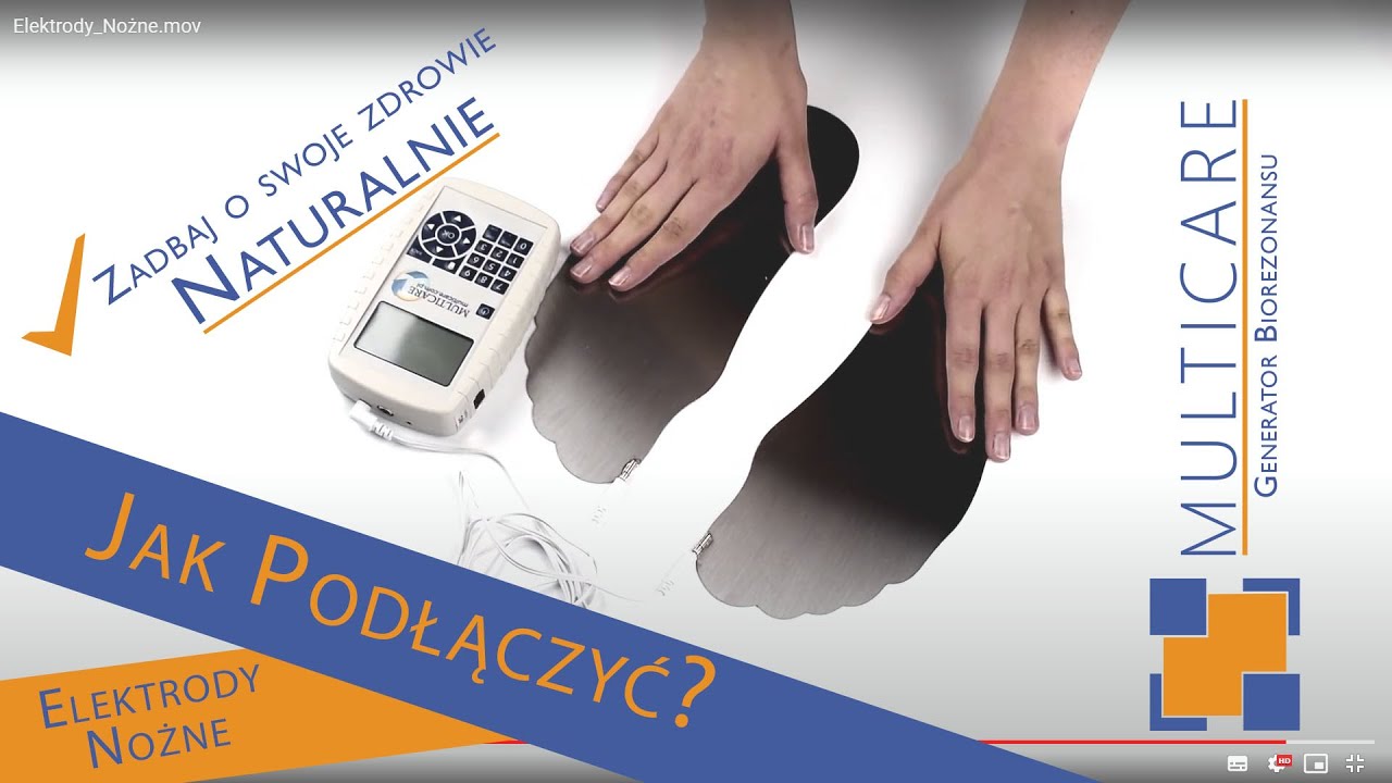 Generator Biorezonansu Multicare&trade; - Podłączenie Elektrod Nożnych - Instrukcja