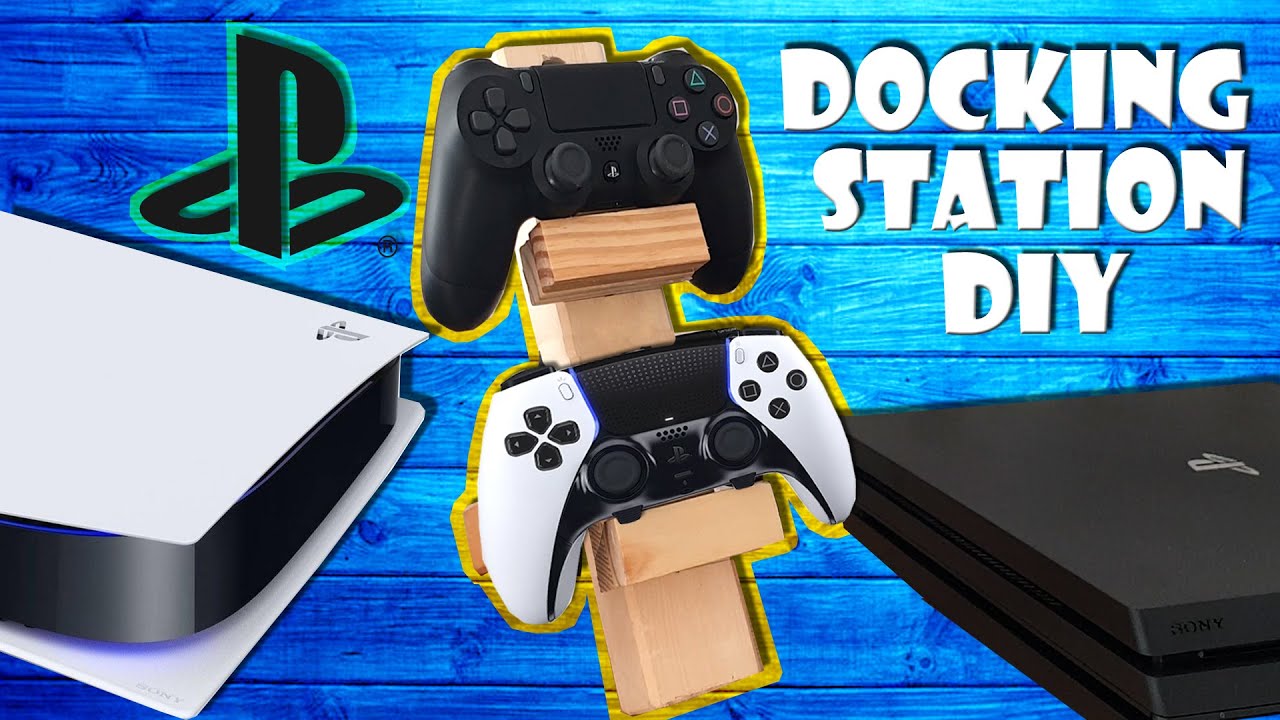 🎮 Holz Dockingstation für Controller selber machen PS4 & PS5 - playstation charging station DIY [4K]