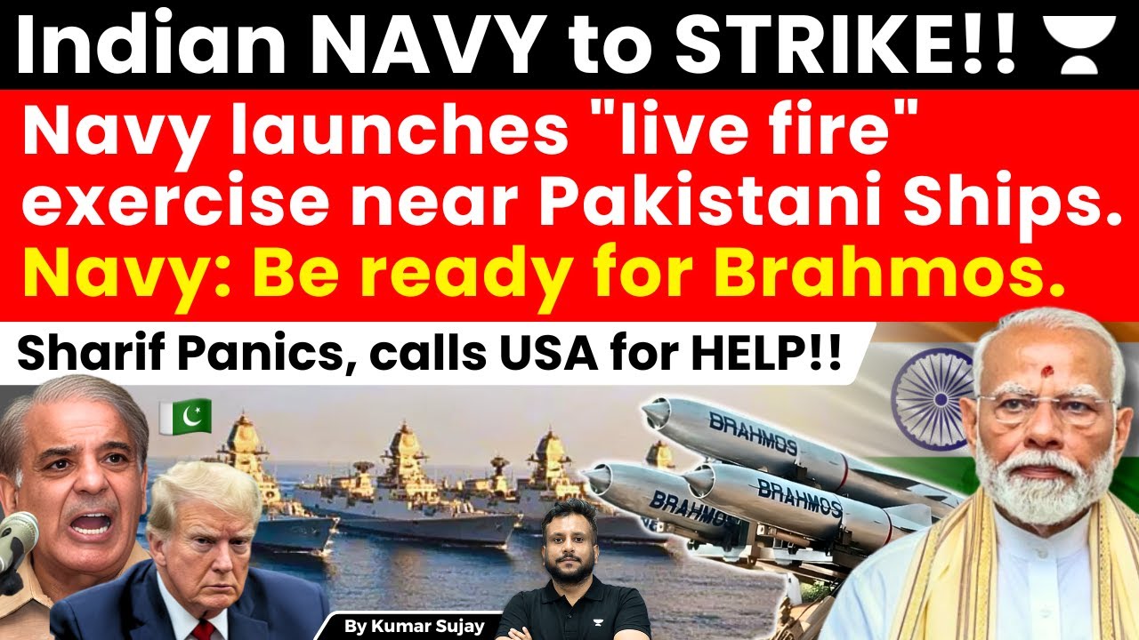 Navy announces live-fire exercises off Gujarat coast near Pakistan drill zone. Pakistan in Panic!
