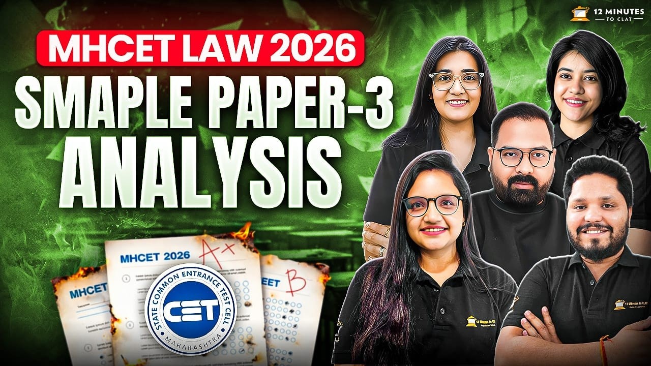 MHCET Law 2026 Official Sample Paper 3 Analysis 📝 Solution, Difficulty Level & Safe Score