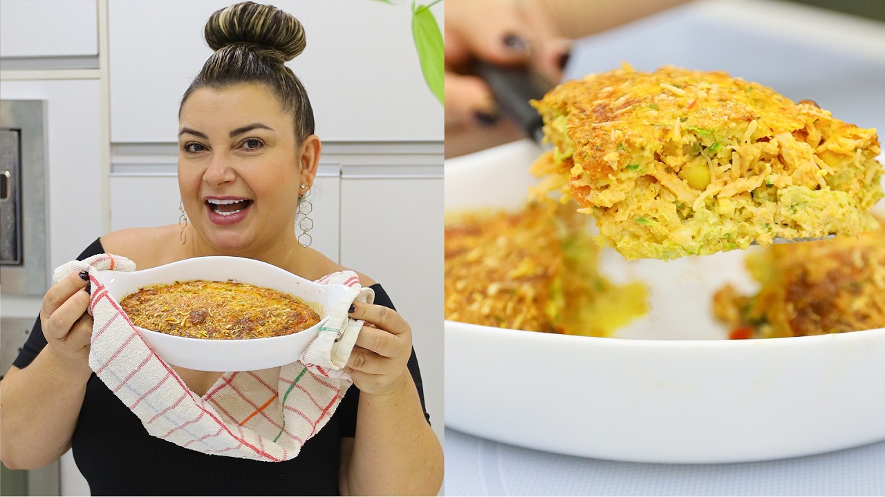 RECEITA FÁCIL DE TORTA DE FRANGO SEM FARINHA