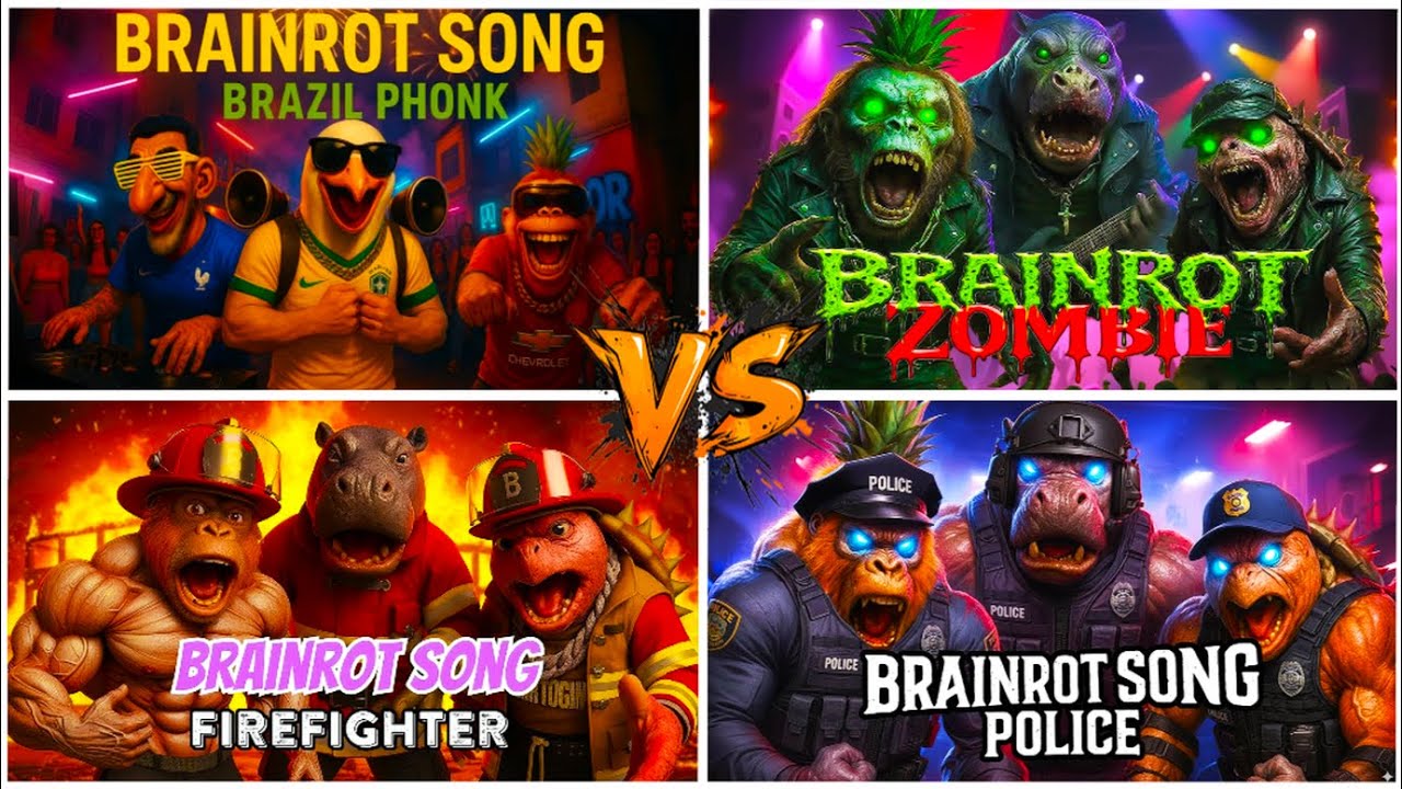 Crazy Brainrot BRAZIL PHONK  vs Brainrot ZONBE vs Brainrot POLICE SONG Tiles Hop EDM Rush (part 6)