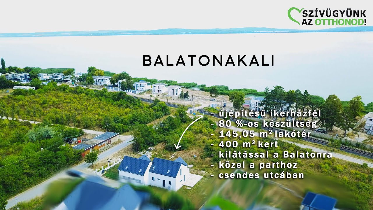 🏡 BALATONAKALI: Új építésű modern és energiahatékony örökpanorámás ikerház ELADÓ!