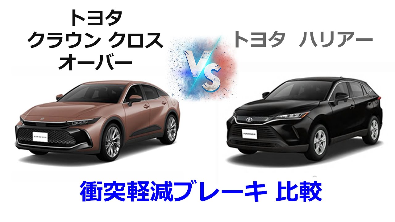 クラウン　クロスオーバー vs ハリアー　衝突軽減ブレーキ比較
