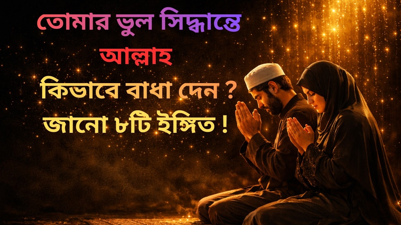 ৮টি ইঙ্গিত! কি আসলে ঘটছে?-তোমার ভুল সিদ্ধান্তে আল্লাহ কিভাবে বাধা দেন-#আল্লাহরসাহায্য