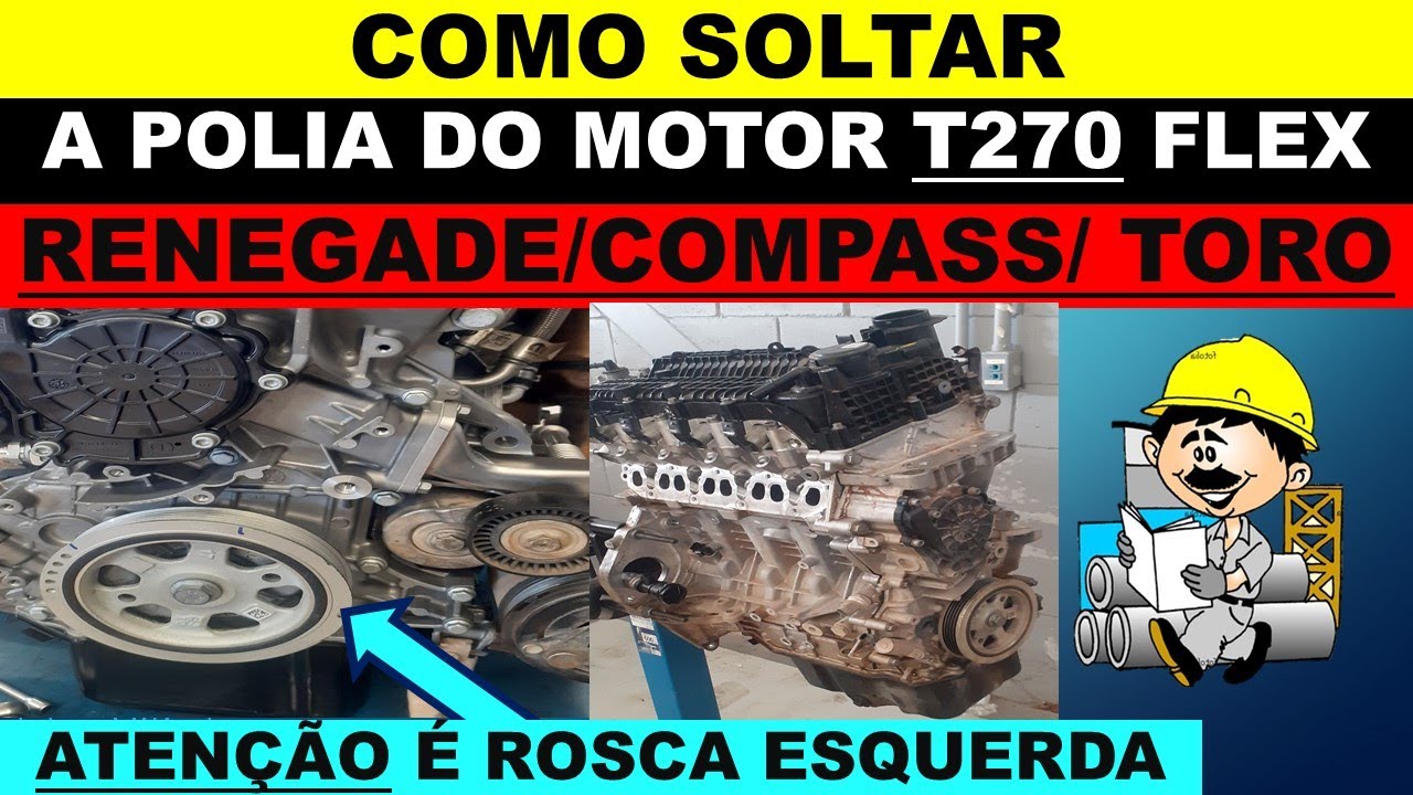 Como soltar a polia do motor turbo do Jeep Renegade Compass Toro 1.3 t270 turbo?