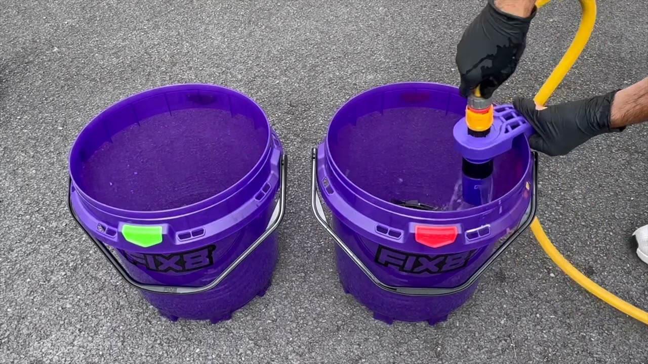 Testing the world’s first car wash bucket to feature ferrous metal particle filtration.