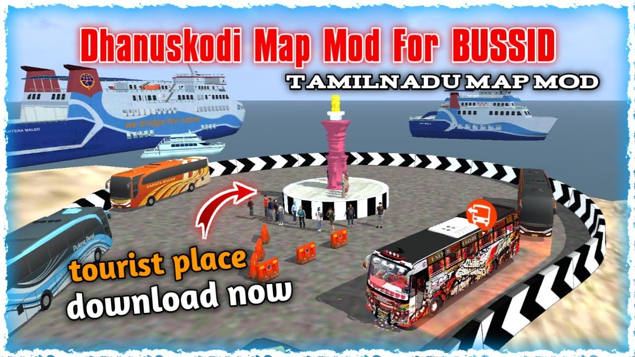 Dhanuskodi map mod for bus simulator indonesia || Tamilnadu map mod released