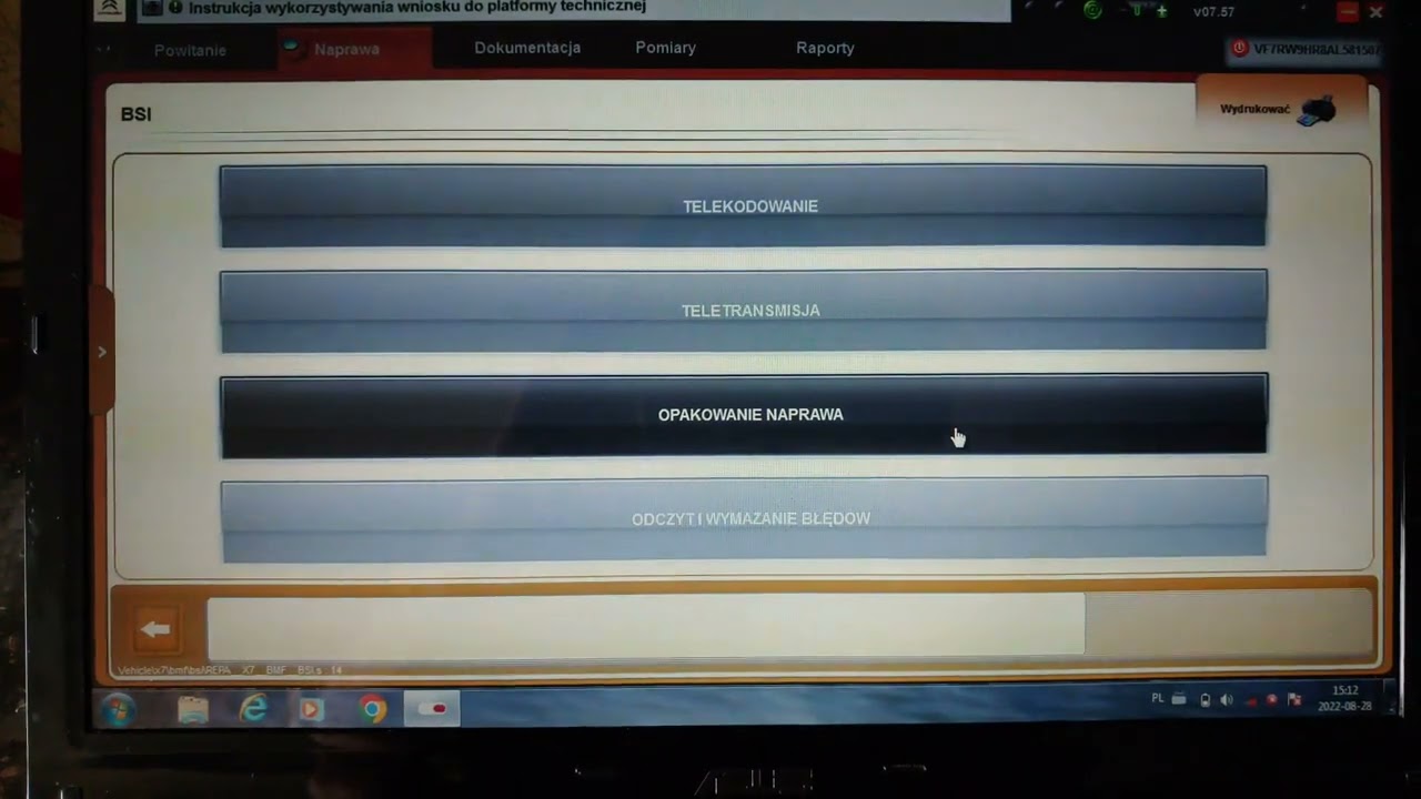 Citroen C5 Diagbox wyłączenie funkcji wykrycia niezapięcia pasa kierowcy