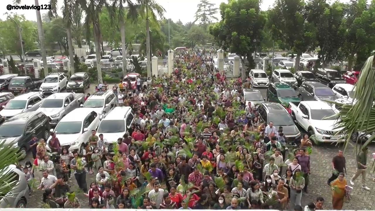 Perarakan Minggu Palma, 24 Maret 2024. Paroki Santo Paulus Pekanbaru.