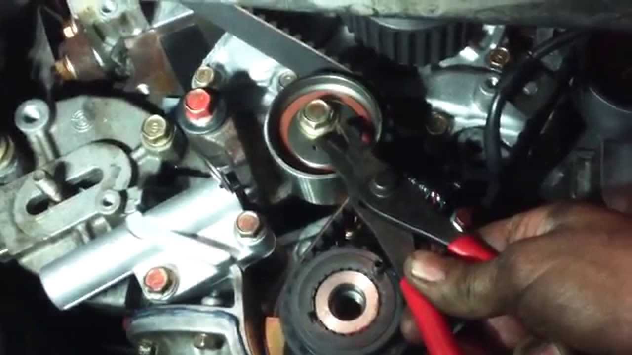 Timing belt replacement Mitsubishi Diamante 3.5L V6 1997 - 2004 water pump Install Remove Replace