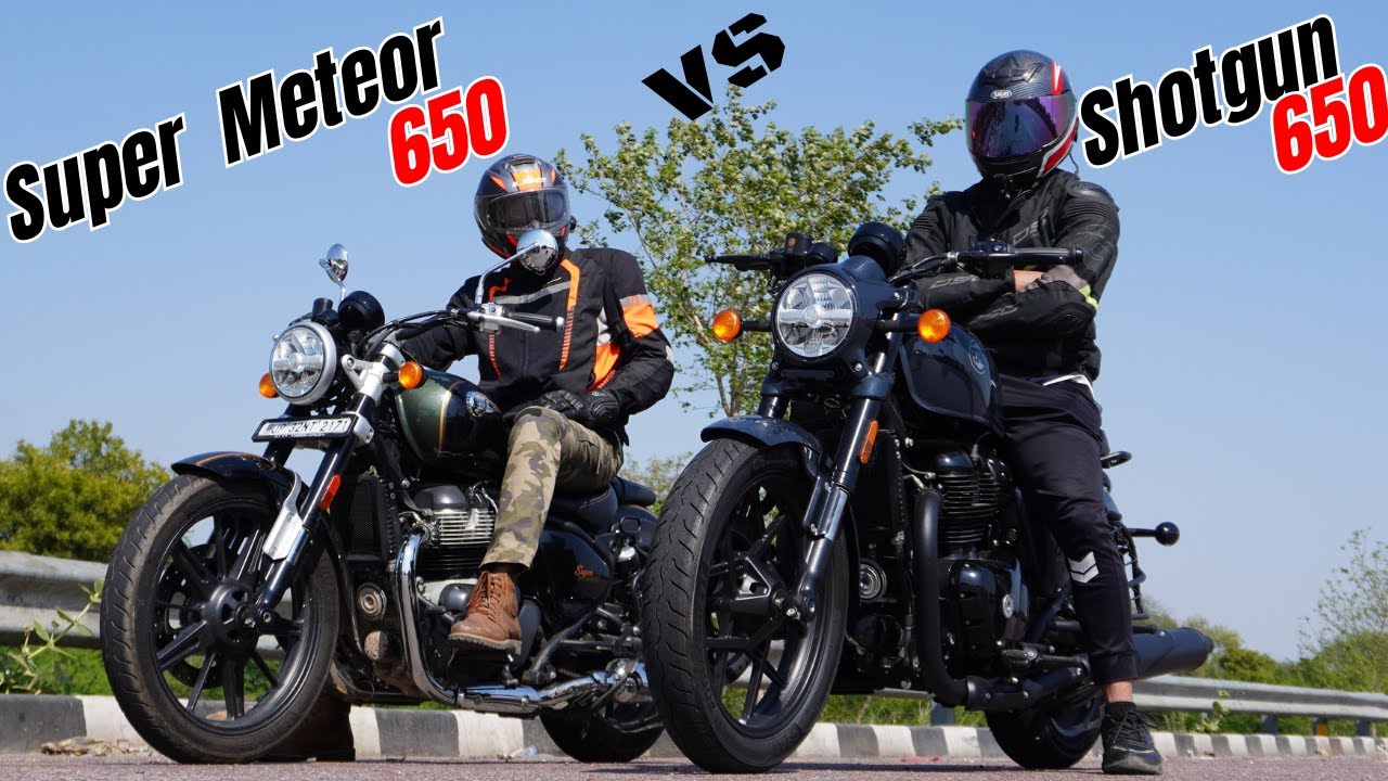 Shotgun 650 vs Super Meteor 650 Drag Race