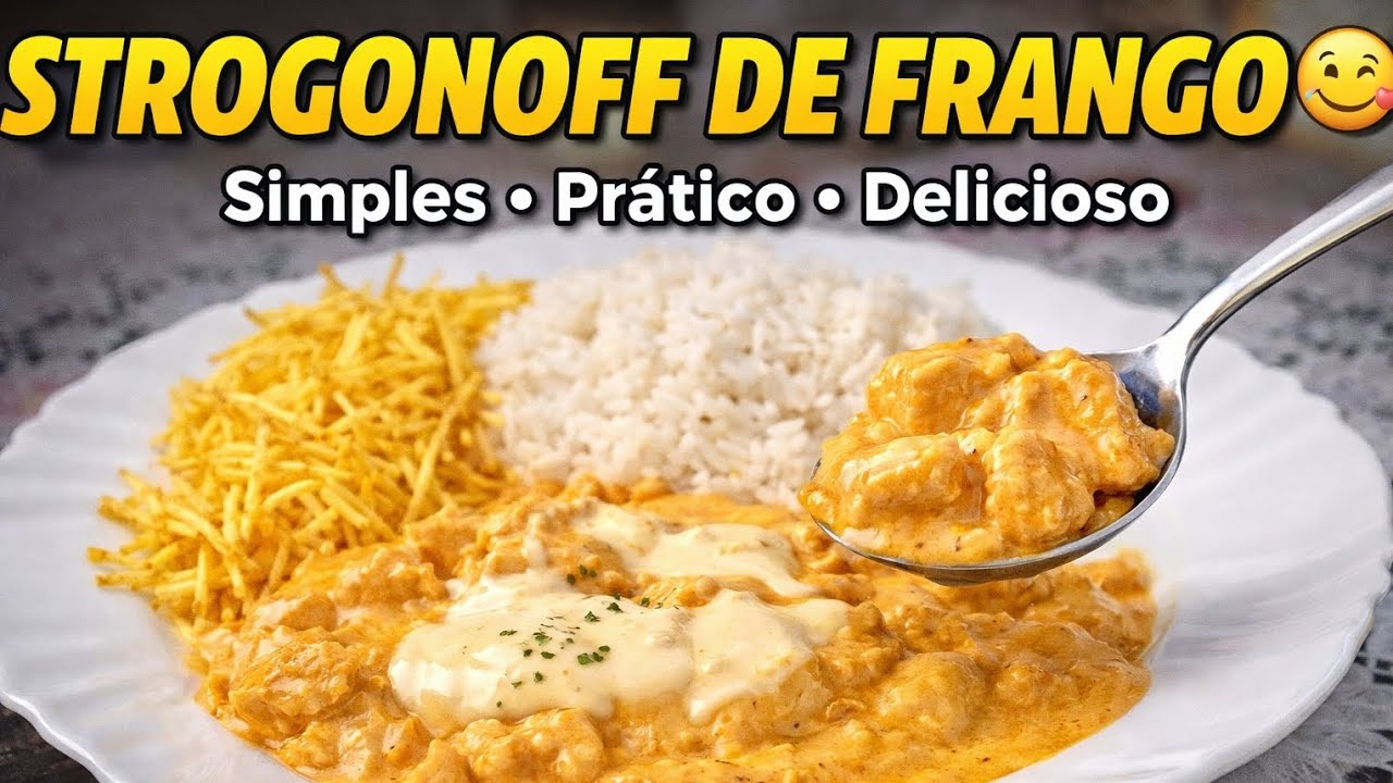 Strogonoff de Frango Simples, Cremoso e Delicioso | Receita Fácil do Dia a Dia
