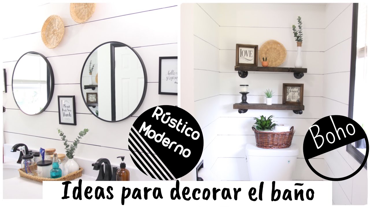 Ideas para decorar un baño rústico moderno | Boho | Decoraciones para el hogar | bathroom check