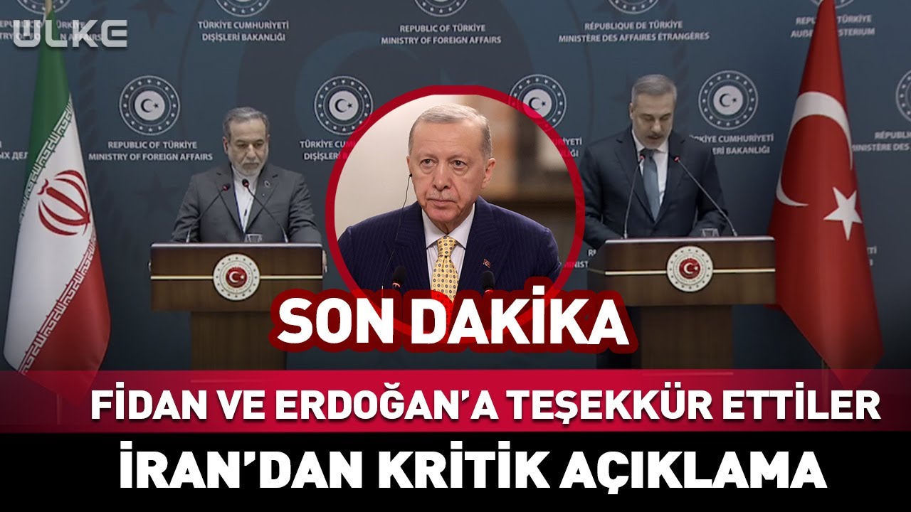 İran Erdoğan ve Hakan Fidan'a Bu Sözlerle Teşekkür Etti #Sondakika